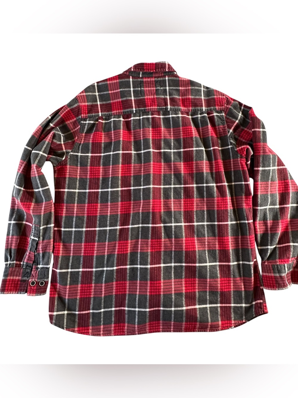 Weatherproof Red and Black Plaid Button-Down Shirt Large - Picture 7 of 13